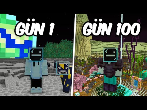 Minecraft Ayda 100 Gün Hayatta Kalmak...