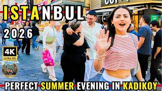 Istanbul Turkey 2026 4K Walking Tour | Kadikoy's Crowded Streets, Markets, Bazaa