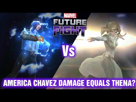 America Chavez vs Thena Knull stage 29 comparison Marvel future fight#mff #histromorphic