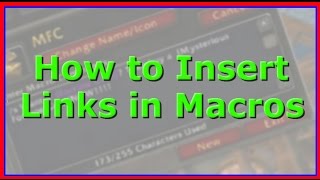 How to Link Items in a Macro in WoW