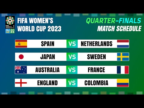Quarter-finals: Match Schedule | FIFA Women's World Cup 2023.