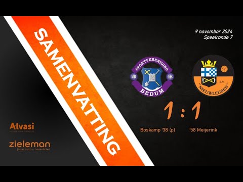 Samenvatting SV Bedum 1 - S.V. Nieuwleusen 1