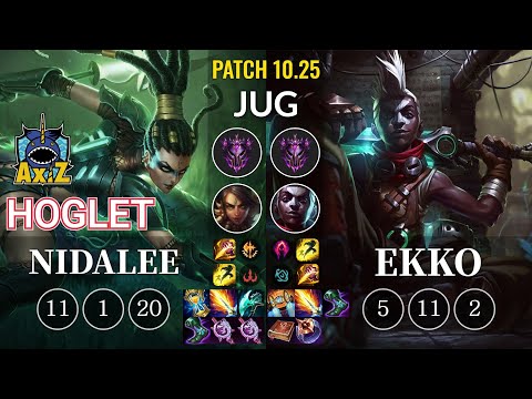AXIZ Hoglet Nidalee vs Ekko Jungle - KR Patch 10.25