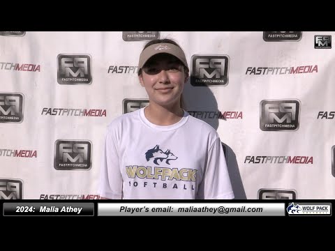 2024 Malia Athey 4.2 GPA - Athletic Second Base Softball Skills Video - Lady Wolfpack Ruiz