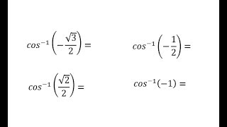 Evaluate Inverse Cosine Expressions Using the Reference Triangles