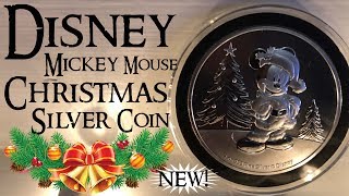 NEW! Disney Mickey Mouse Christmas Silver Coin