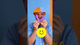 Blippi Guesses Mystery Items Blindfolded! 😲 #Blippi #GuessingGame #KidsShorts