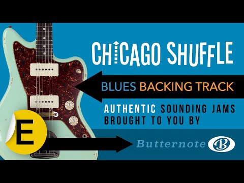 Classic Chicago Shuffle backing track in E | a snappy, swinging mid-tempo blues shuffle!
