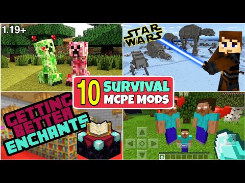 Top 10 survival mods for minecraft pocket edition || Best Minecraft mods 1.19 || Annie X Gamer ||