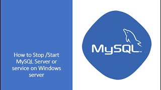 MySQL : How to stop / start MySQL service on windows