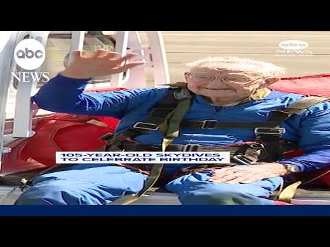 105-year-old skydives to celebrate birthday