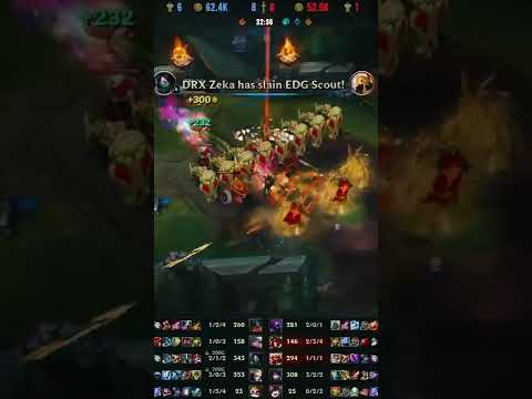 EDG vs DRX Zeka Akali SoloKill Scout Azir - 2022 League of Legends World Championship #shorts