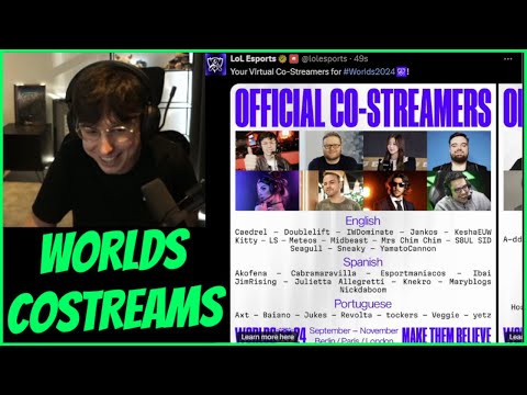 Caedrel Reacts To Worlds 2024 Co-Streamers Announcement