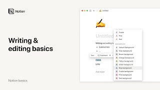 Writing & editing basics