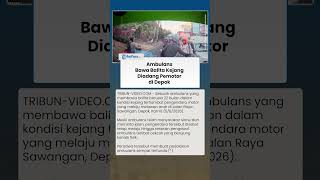 Download lagu VIRAL MOBIL AMBULANS DIADANG PEMOTOR Lawan Arah di Depok, Bawa Balita Kejang mp3