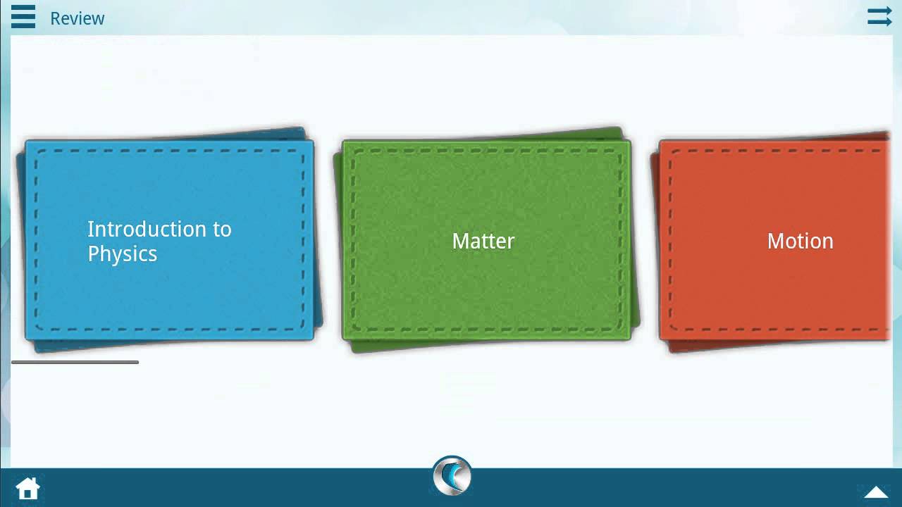 Demo of Learn Physics app on Android Tablet