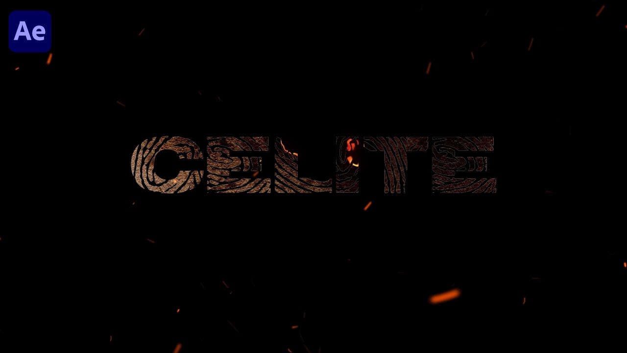 CELITE Fire Tearing Text Reveal | After Effects