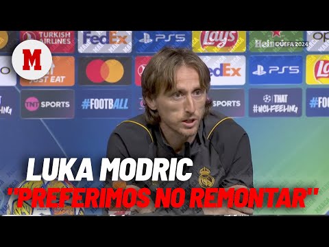 Modric: "Si es posible, preferimos ir por delante en el marcador"