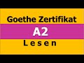 Goethe Certificate A2 Reading With Solutions German Reading Exam A2 Goethe