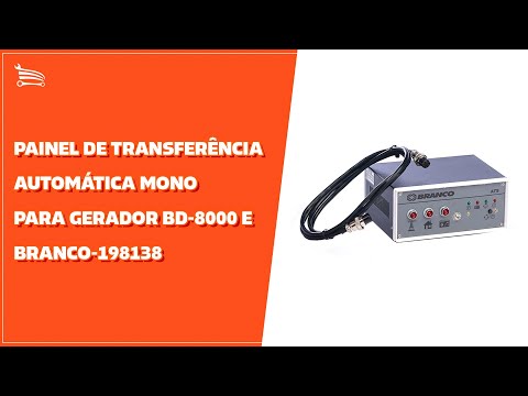 Painel de Transferência Automática Mono  para Gerador BD-8000 E - Video