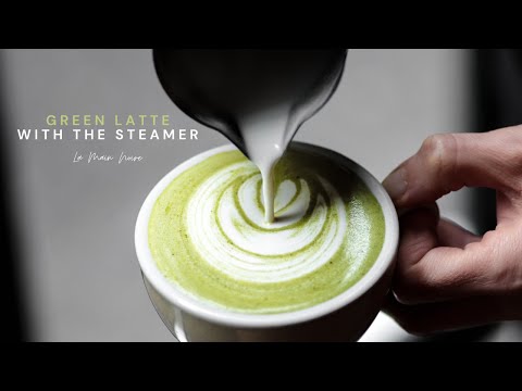 How to make Green Latte with the steamer
