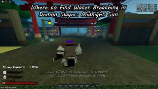 Where to find Water Breathing in Demon Slayer : Midnight Sun
