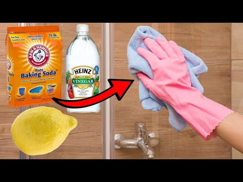 How To Clean a Glass Shower Doors Naturally (REMOVE HARD WATER STAINS | SOAP SCUM)