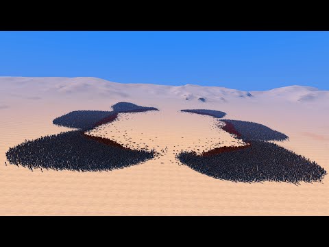 UEBS - 5K SPARTANS SURROUNDED BY 50K RUNNER ZOMBIE - Ultimate Epic Battle Simulator