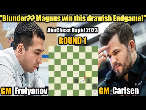 Dmitry Frolyanov VS Magnus Carlsen | Aimchess Rapid 2023 | Champions Chess Tour | Round 1