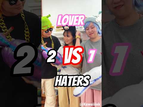 1 Lover💕 VS 💥2 Haters, who will be the winner? #shorts