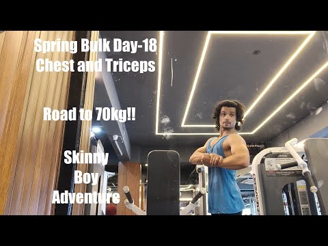 Spring Bulk Day 18-Chest and Triceps | Road to 70Kg New gym!!!