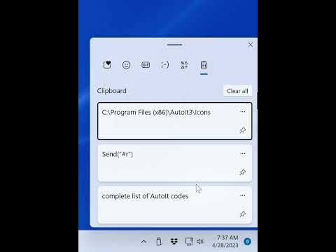 Windows Clipboard History Desktop Shortcut