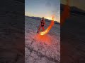 Giant Fire Spinning Wheel | Fire in the Desert #shorts #gracegood