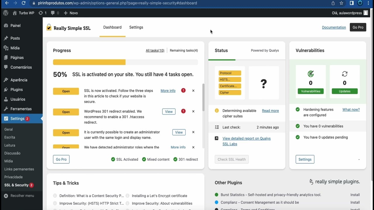 Aula 07   Configurando o WordPress