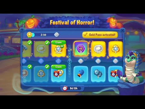 @Fishdom Level 9859 - 9870, Festival of Horror Level 9 😁