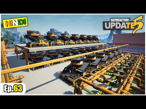 Satisfactory update 5 Gameplay - Nuclear Waste Processing Setup Guide | Ep.63