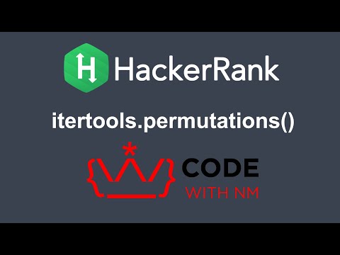 Itertools Permutations Hackerrank Python Solution Code With Nm