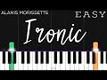 Alanis Morissette - Ironic | EASY Piano Tutorial