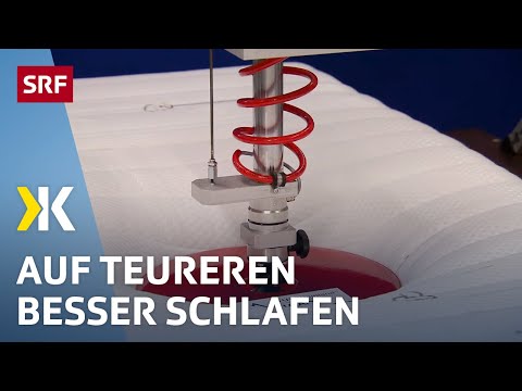 Mattresses tested: Differences in comfort, ergonomics, and lifespan | 2021 | Kassensturz | SRF