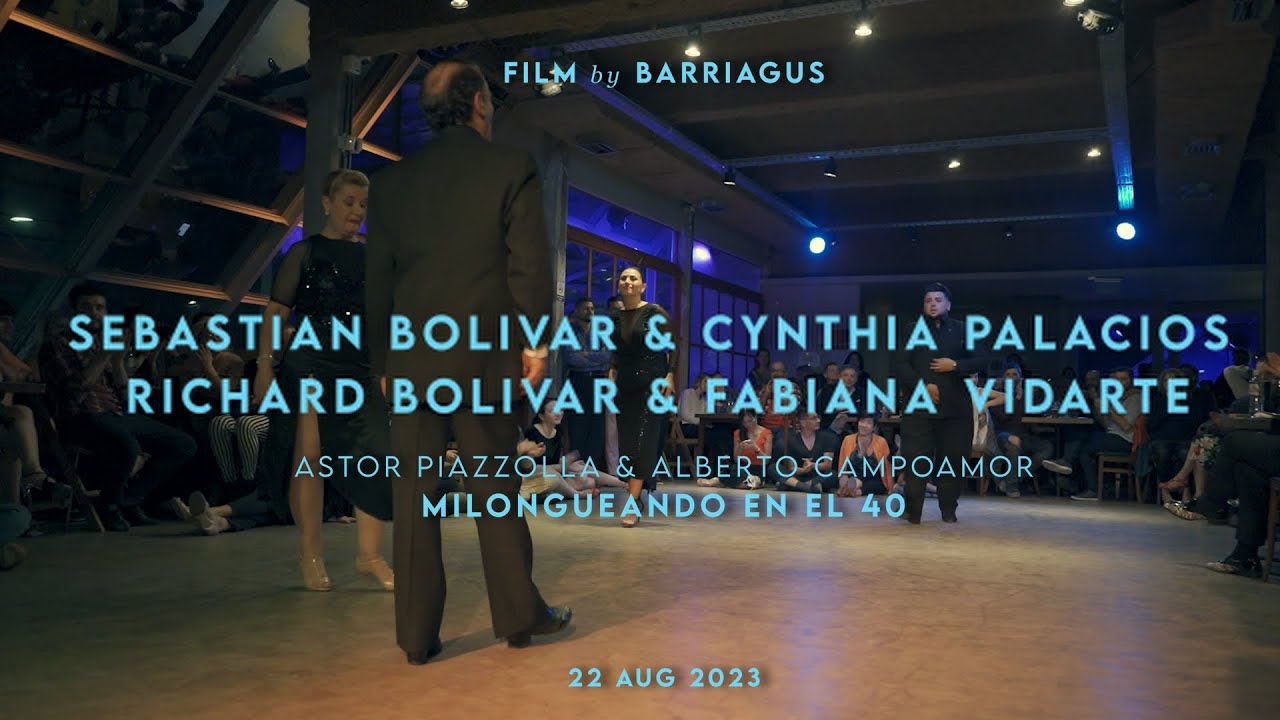 Video thumbnail for RICHARD BOLIVAR & FABIANA VIDARTESEBA BOLIVAR & CYNTHIA PALACIOS - MILONGUEANDO EN EL 40 -