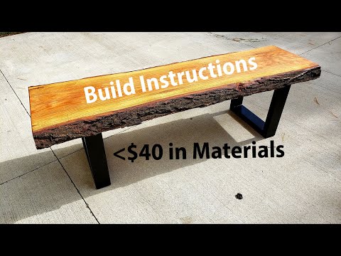 ✅ How to Make a Live Edge Wood Bench