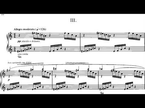 Lowell Liebermann - Gargoyles for Piano, Op. 28 (1989) [Score-Video]