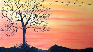 How to draw sunset with pastel - Return To Home - With Commentary