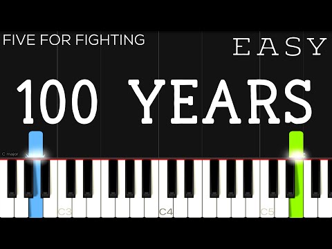 100 Years - Five for Fighting piano tutorial