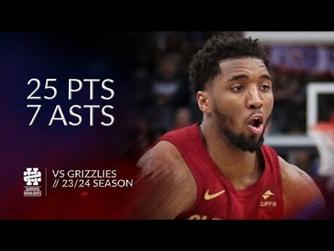 Donovan Mitchell 25 pts 7 asts vs Grizzlies 23/24 season