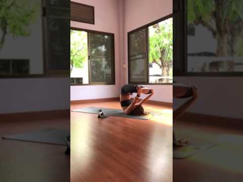 Day 9 of #AMinuteADay! is #UrdhvaPadmasana #inverted #lotus #lotuspose #shoulderstand Hosted by @cy