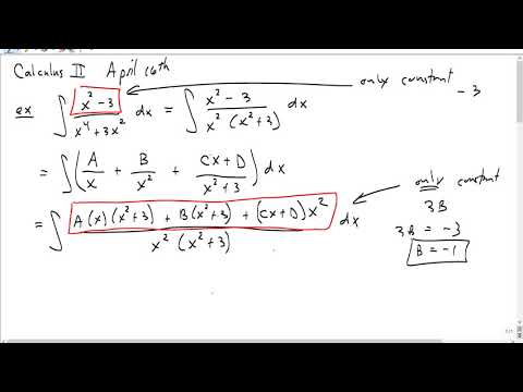 An Example of Partial Fractions and Trigonometric Substitution