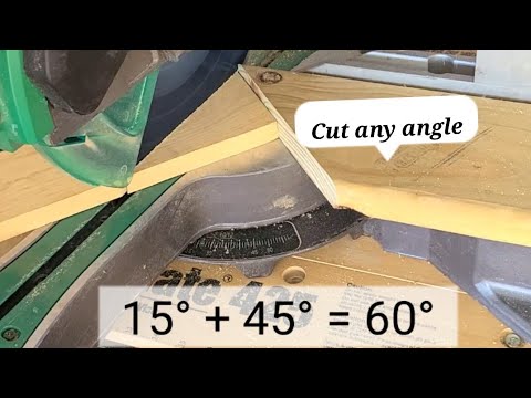 Mitersaw Trick Deep angles (cut 60° 70° 80° )