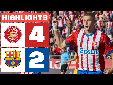 GIRONA FC 4 - 2 FC BARCELONA | HIGHLIGHTS LALIGA EA SPORTS