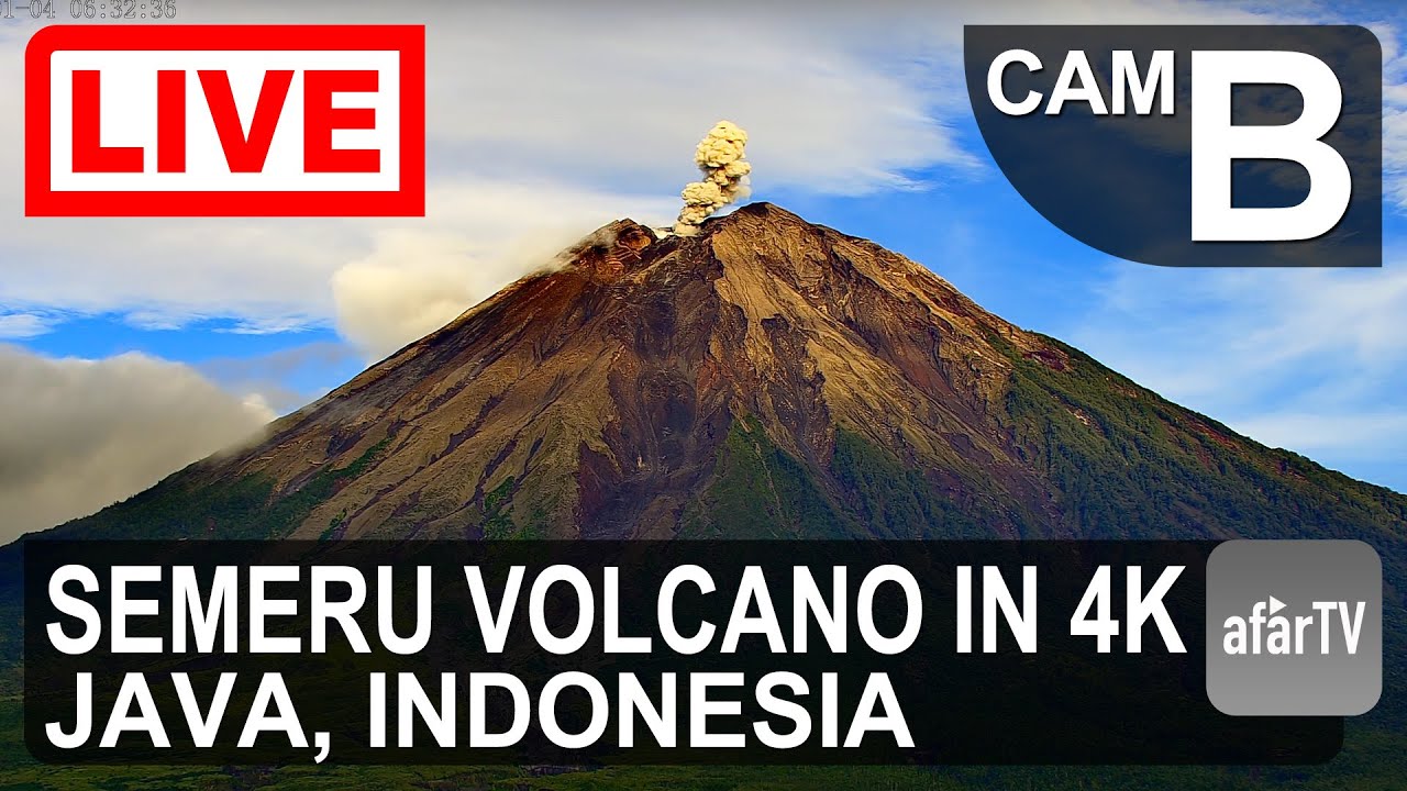 Live webcam view of Semeru Volcano Cone Cam